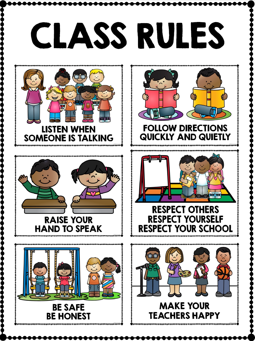 Classroom Rules Poster Preschool Style 44 OFF