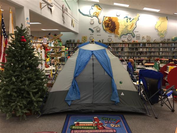 Camping in the library